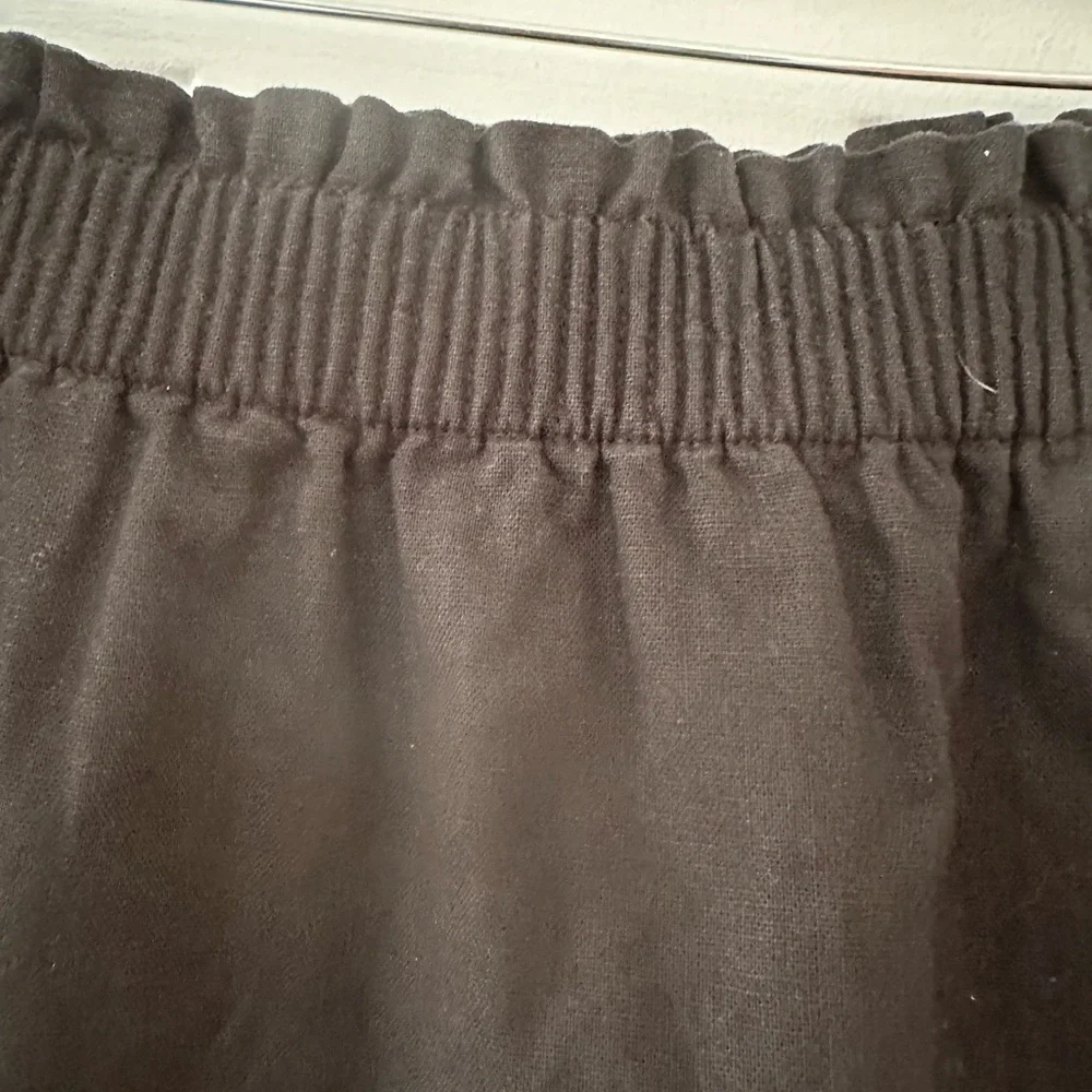 J. Crew Linen-Cotton Blend City Skirt Black. Size 16. - Picture 4 of 9